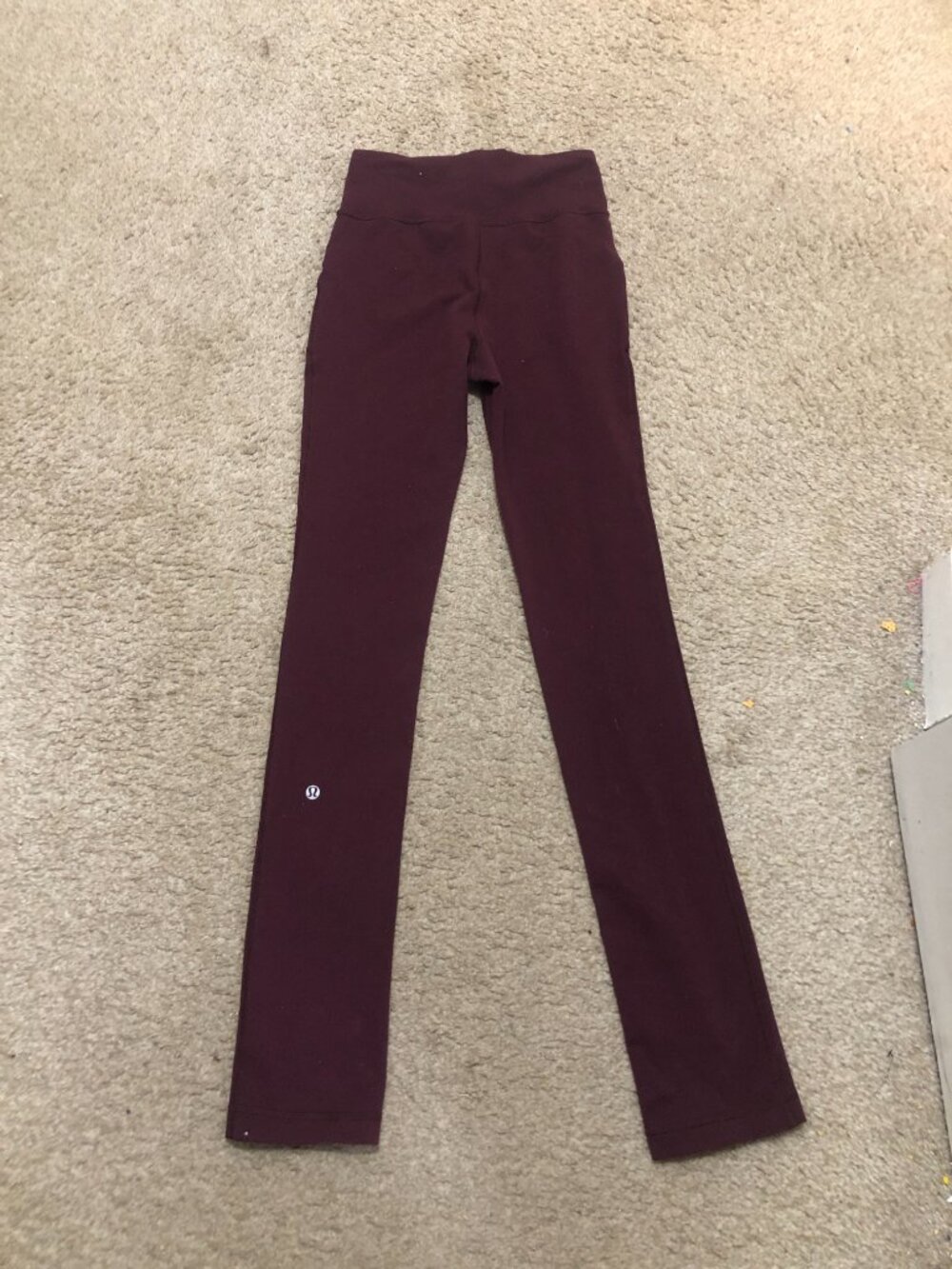 Lululemon Align Pants With Pockets in a dark burgundy color. Size 4 - Picture 2 of 6